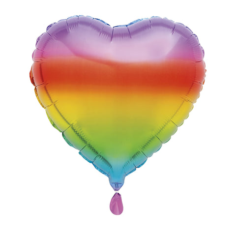 Rainbow Heart Foil Balloon (18")