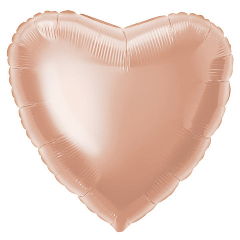 Unique Rose Gold Heart (18") Packaged