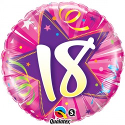 Age 18 Shining Star Foil Balloon (18")