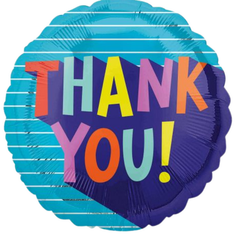 Thank you Blue Round Foil Balloon (18")