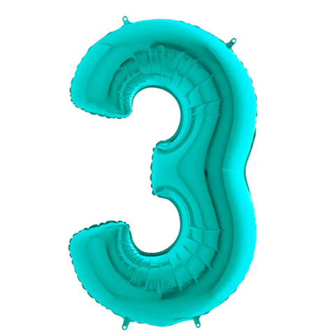 Grabo Tiffany Blue Number 3 Foil Balloon (40")