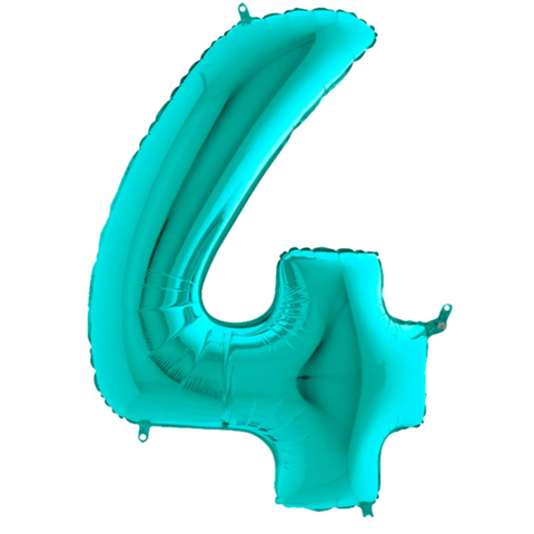 Grabo Tiffany Blue Number 4 Foil Balloon (40")
