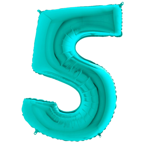 Grabo Tiffany Blue Number 5 Foil Balloon (40")