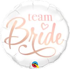 Team Bride Rose Gold Foil Balloon (18")