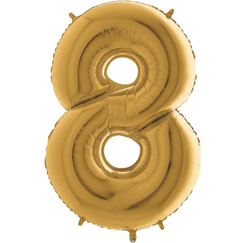 Grabo Gold Number 8 Foil Balloon (40")