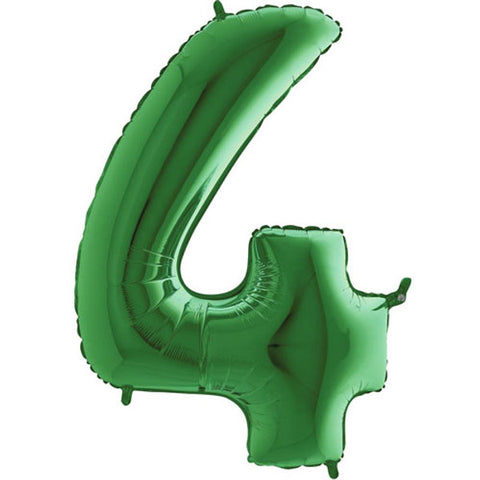 Grabo Green Number 4 Foil Balloon (40")