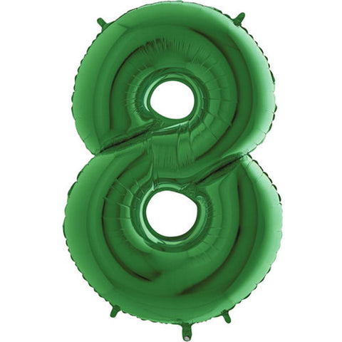 Grabo Green Number 8 Foil Balloon (40")