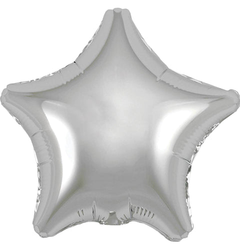 Metallic Silver Mini Star Foil Balloon (9")