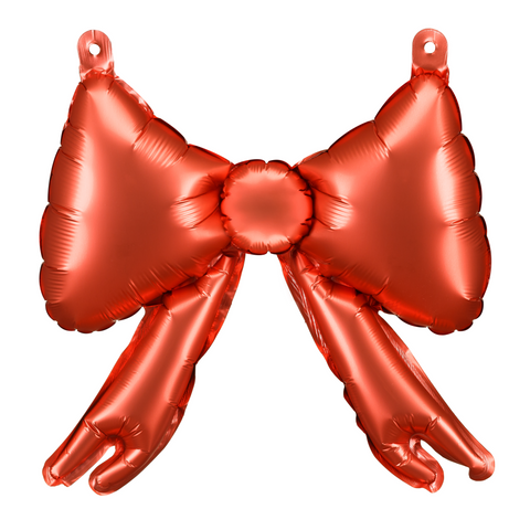 Red Mini Bow Foil Balloons, Pack Of 5 (9")