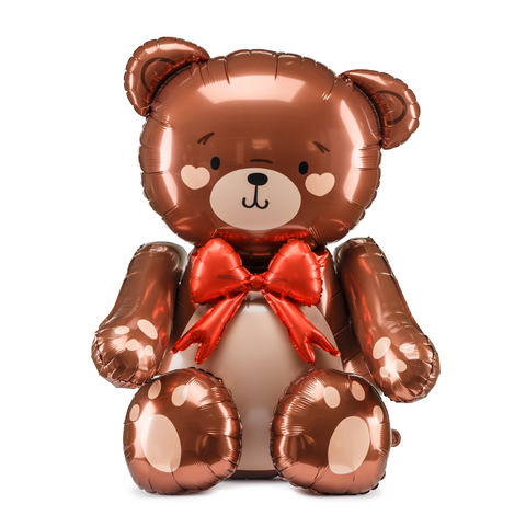 Brown Sitting Bear Foil Balloon (44")