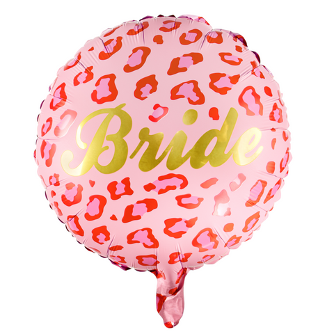 Bride Pink Leopard Print Foil Balloon (18”)