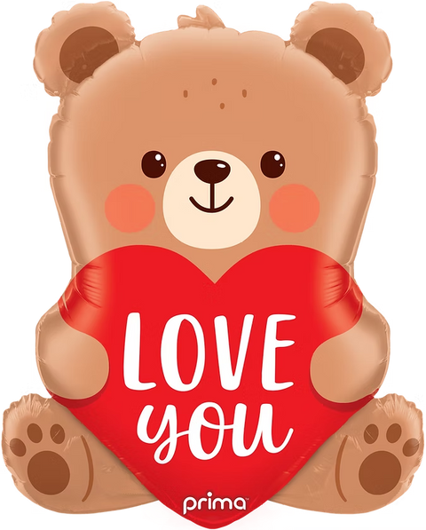 Love You Bear Foil Balloon (27")