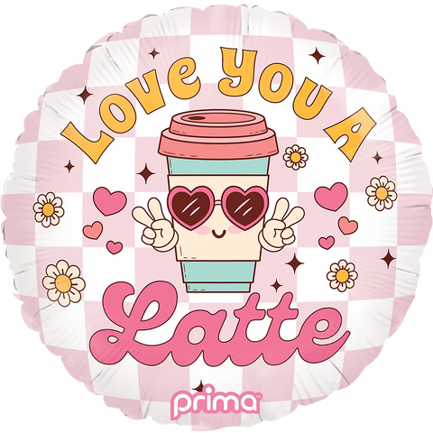 Love You A Latte Round Foil Balloon (18")