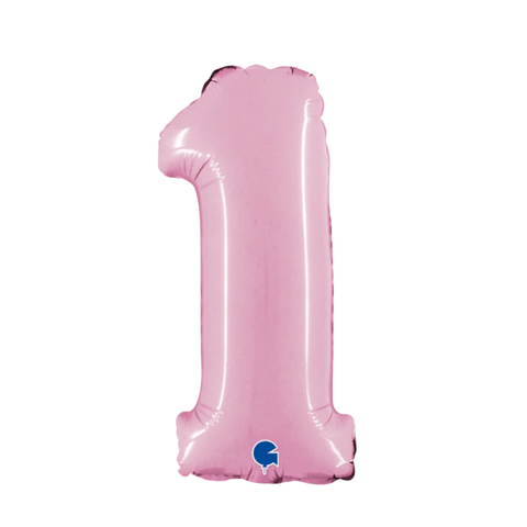 Grabo Pastel Pink Number 1 Foil Balloon (14")