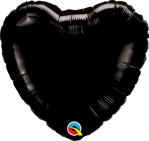 Onyx Black Heart Foil Balloon (18")