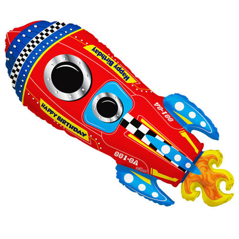 Rocket Ship Supershape Foil Balloon (28")