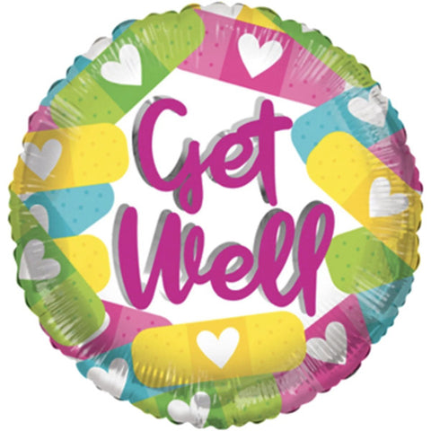 Get Well Band Aids Eco Foil Balloon (18")