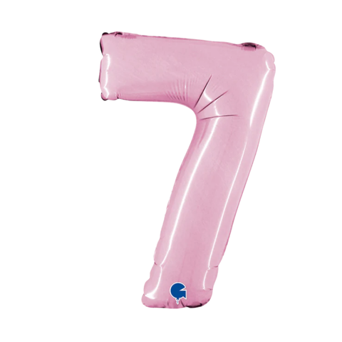 Grabo Pastel Pink Number 7 Foil Balloon (14")