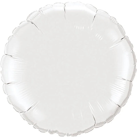 White Round Foil Balloon (18")