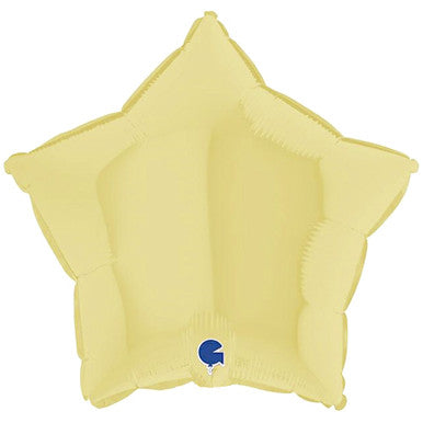 Matte Yellow Star Foil Balloon (18")