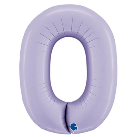 Grabo Lilac Satin Number 0 Foil Balloon (40")