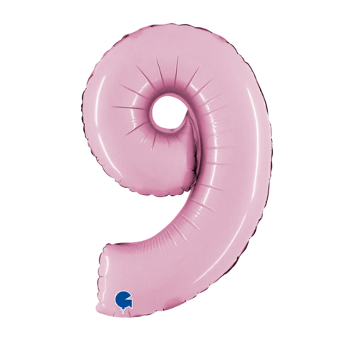 Grabo Pastel Pink Number 9 Foil Balloon (14")