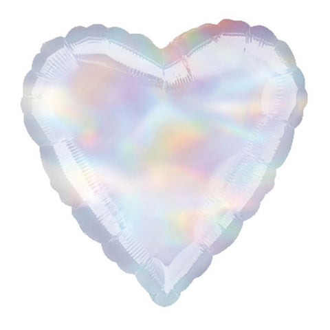 Iridescent Heart Foil Balloon (18")