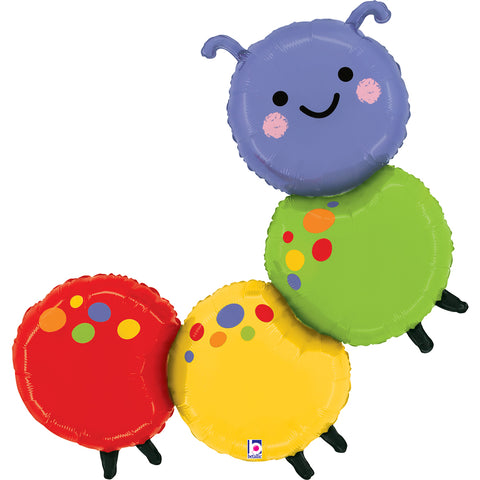 Primary Colour Caterpillar Foil Balloon (39")
