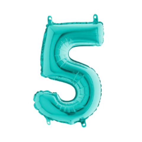 Grabo Tiffany Blue Number 5 Foil Balloon (14")