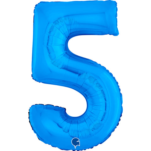 Grabo Blue Number 5 Foil Balloon (26")