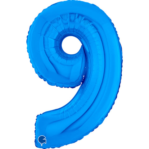 Grabo Blue Number 9 Foil Balloon (26")