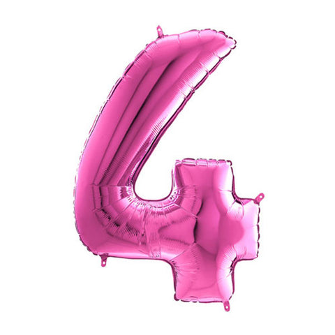 Grabo Fuchsia Number 4 Foil Balloon (26")