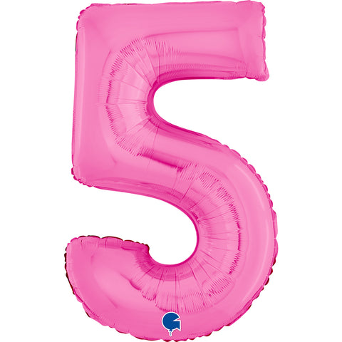Grabo Fuchsia Number 5 Foil Balloon (26")