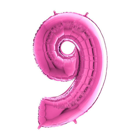 Grabo Fuchsia Number 9 Foil Balloon (26")