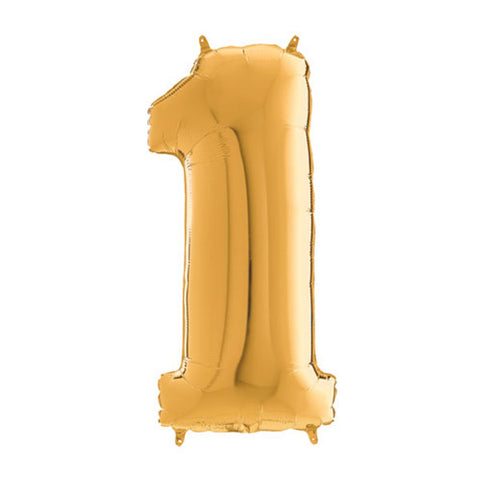 Grabo Gold Number 1 Foil Balloon (26")
