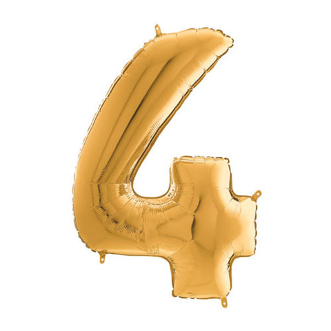 Grabo Gold Number 4 Foil Balloon (26")