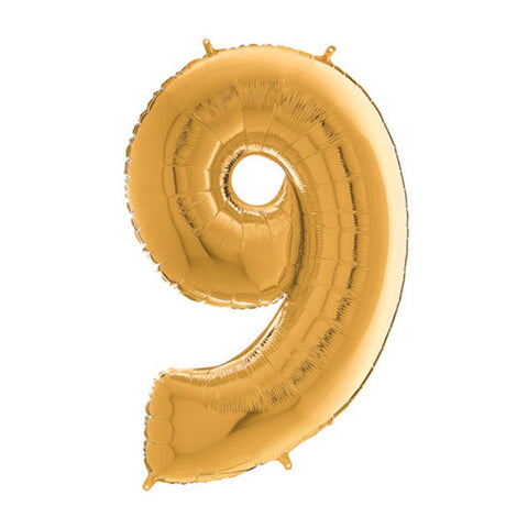 Grabo Gold Number 9 Foil Balloon (26")