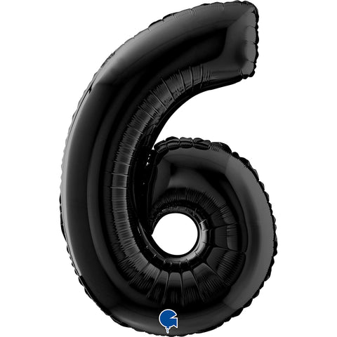 Grabo Black Number 6 Foil Balloon (26")
