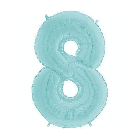 Grabo Pastel Blue Number 8 Foil Balloon (26")