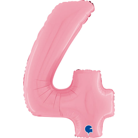 Grabo Pastel Pink Number 4 Foil Balloon (26")