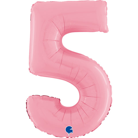 Grabo Pastel Pink Number 5 Foil Balloon (26")