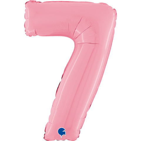 Grabo Pastel Pink Number 7 Foil Balloon (26")