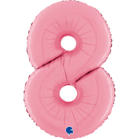 Grabo Pastel Pink Number 8 Foil Balloon (26")