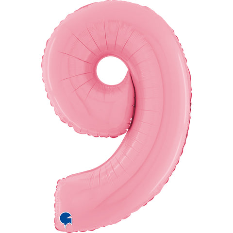 Grabo Pastel Pink Number 9 Foil Balloon (26")