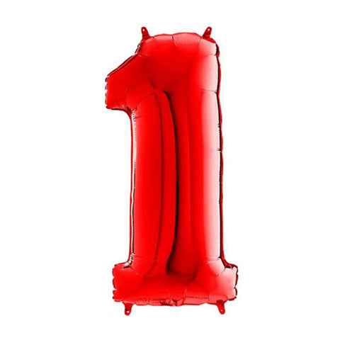 Grabo Red Number 1 Foil Balloon (26")