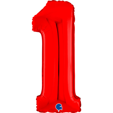 Grabo Red Number 1 Foil Balloon (26")