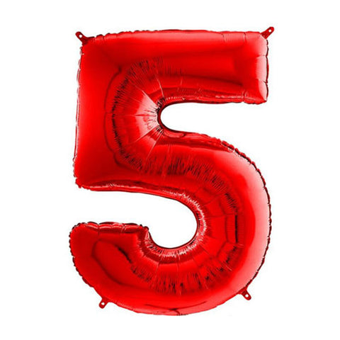 Grabo Red Number 5 Foil Balloon (26")