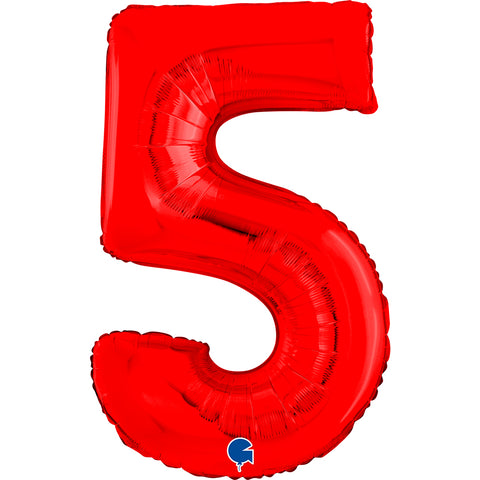 Grabo Red Number 5 Foil Balloon (26")