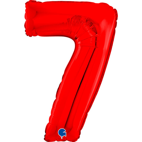 Grabo Red Number 7 Foil Balloon (26")
