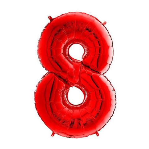 Grabo Red Number 8 Foil Balloon (26")